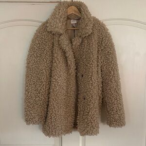 Knox Rose Plush Tan Teddy Jacket